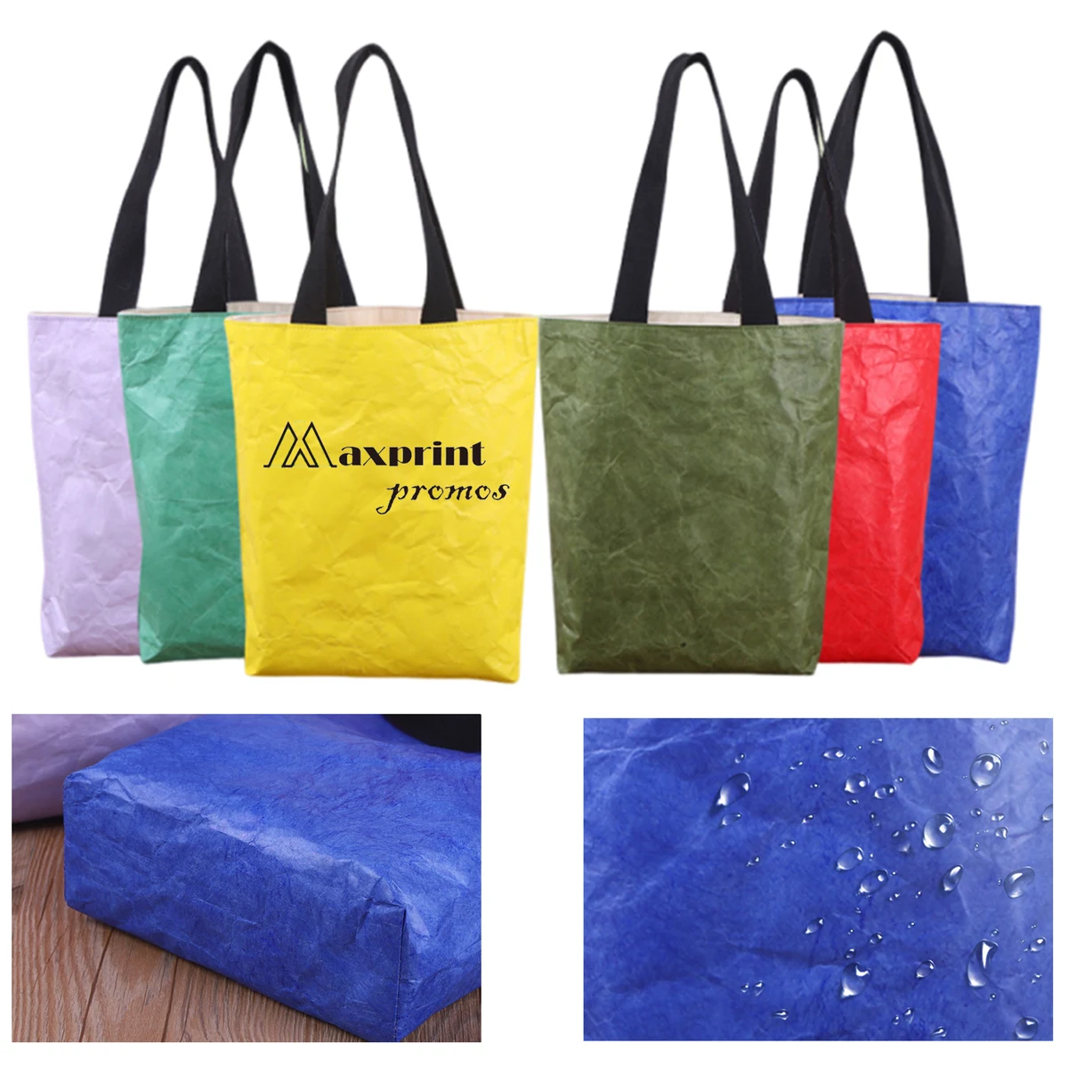 Multi-Color Waterproof Textured Tyvek Tote Bag 1