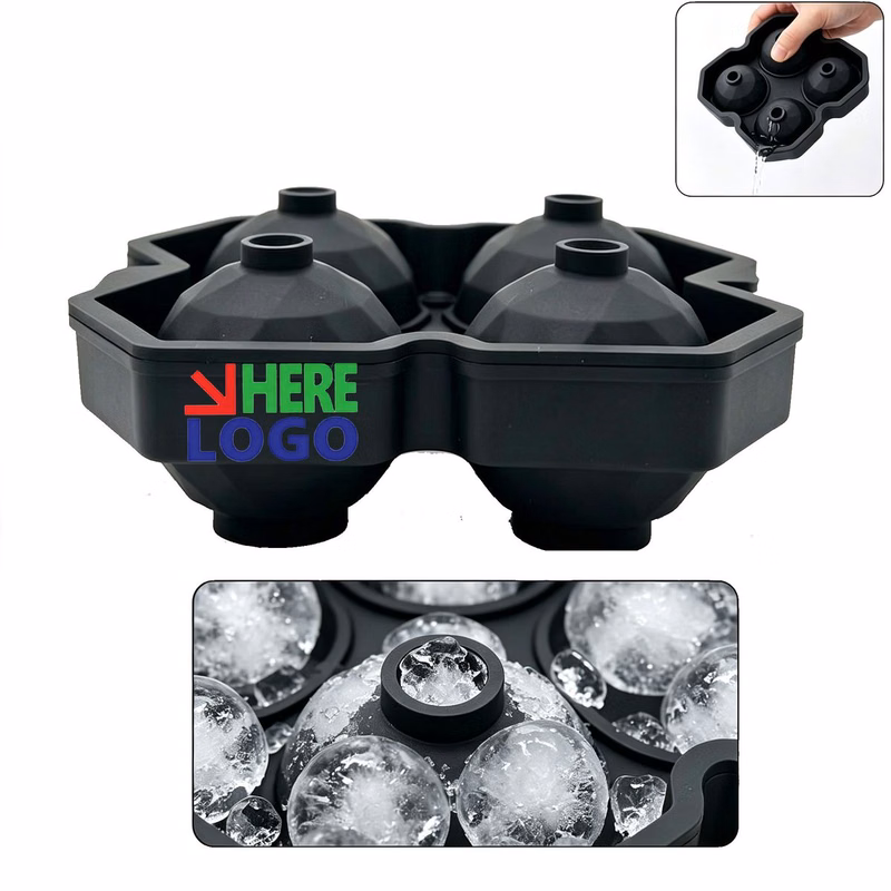4-Golf Ball Shaped Ice Cube Maker