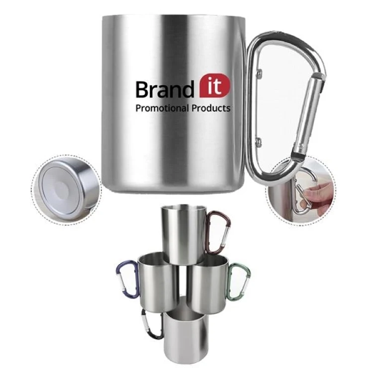 Outdoor Carabiner Mug Durable high-quality stainless steel 1