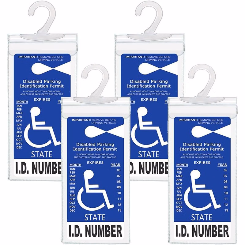 Parking Placard Holder with Large Hanger