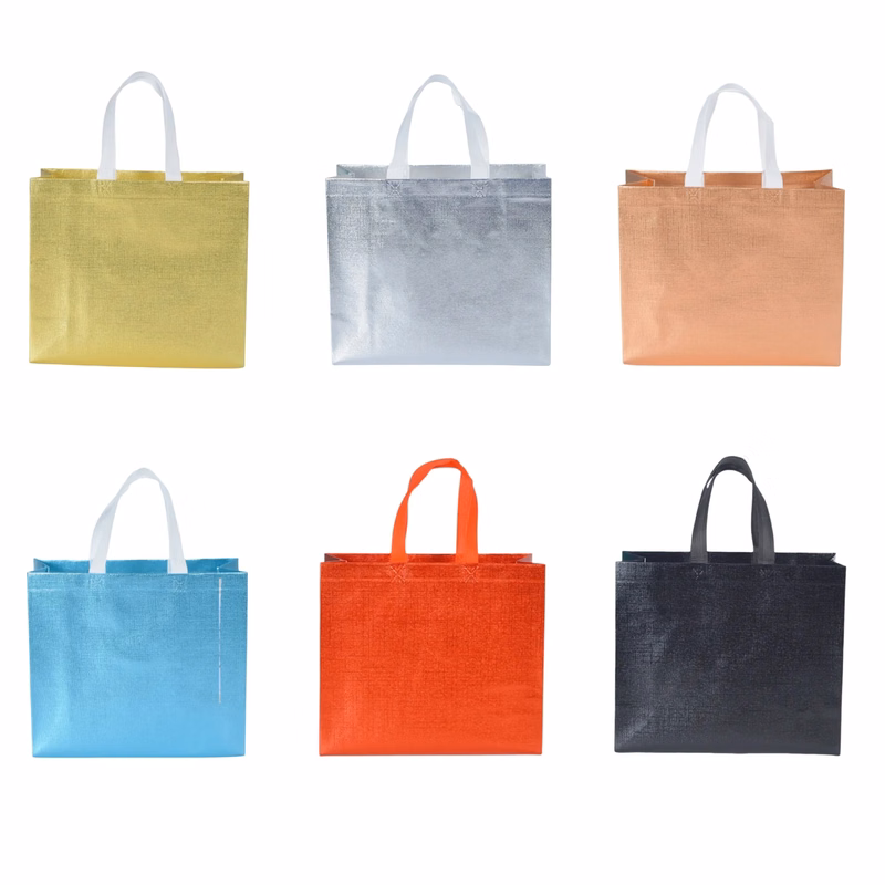 Metallic Laminated Non-Woven Gift Tote Bag