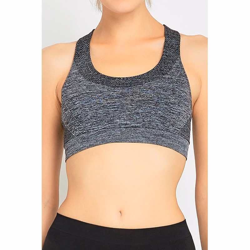 Women's Seamless Sport Bras - Racer Back Gray