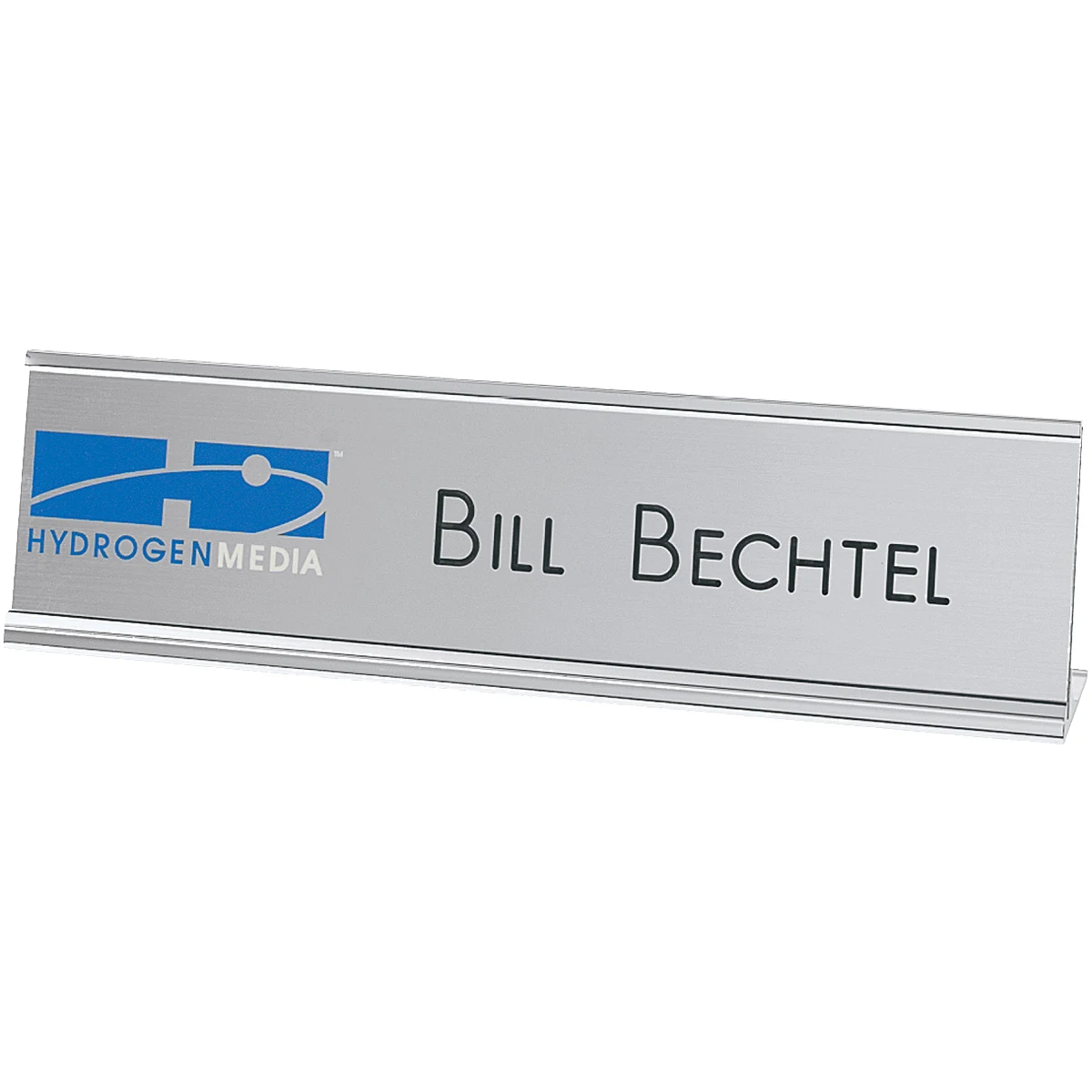 2-Ply Plastic Desk & Wall Plate Engraved and Printed: 8" x 2" 1