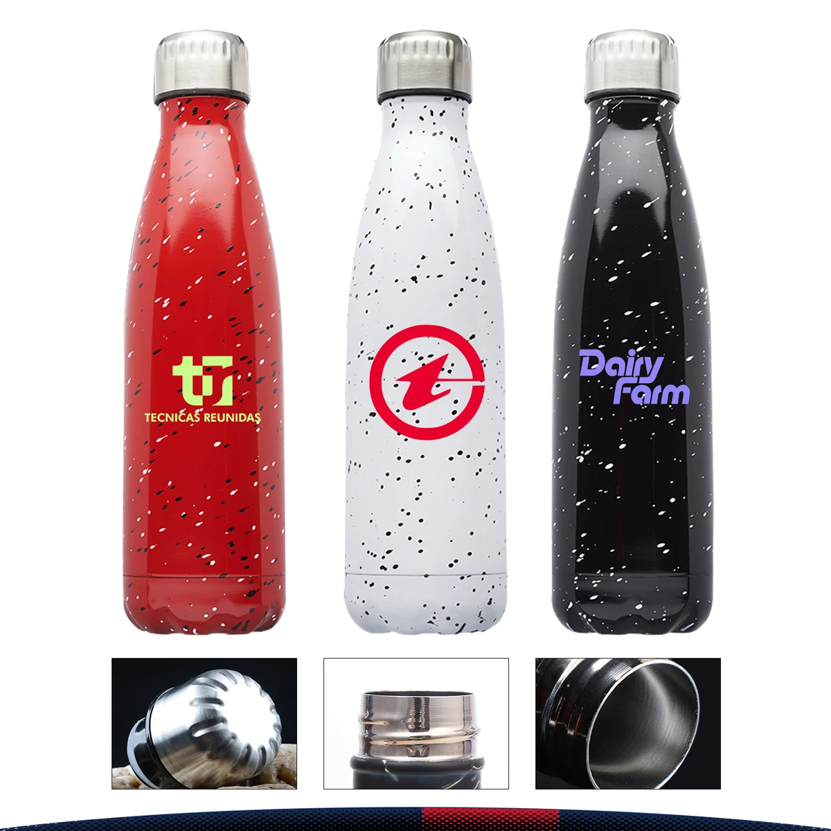 Acirds Stainless Steel Water Bottle - 17 OZ., custom water bottle with logo imprint 1