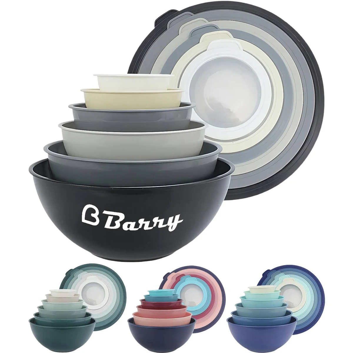 6-Piece Salad Bowl Set w/Lids 1