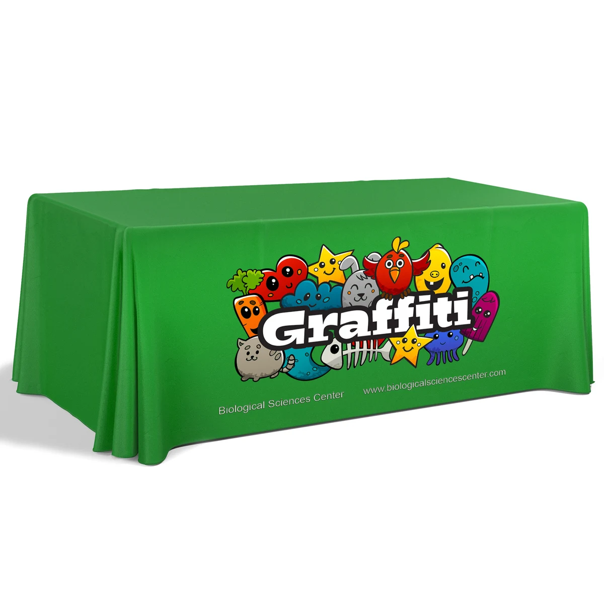 6' Premium Draped Standard Table Cover(Full Color Dye Sublimation) 1