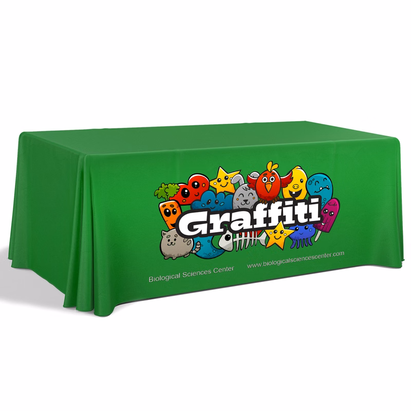 6' Premium Draped Standard Table Cover(Full Color Dye Sublimation)