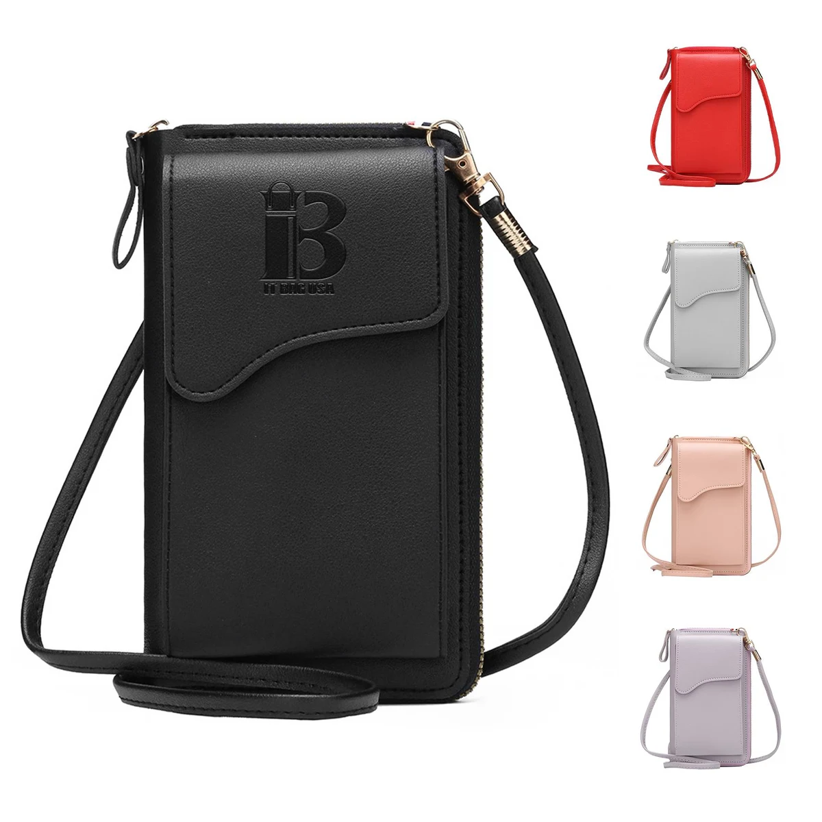 PU Mini buckle mobile phone women's crossbody bag 1