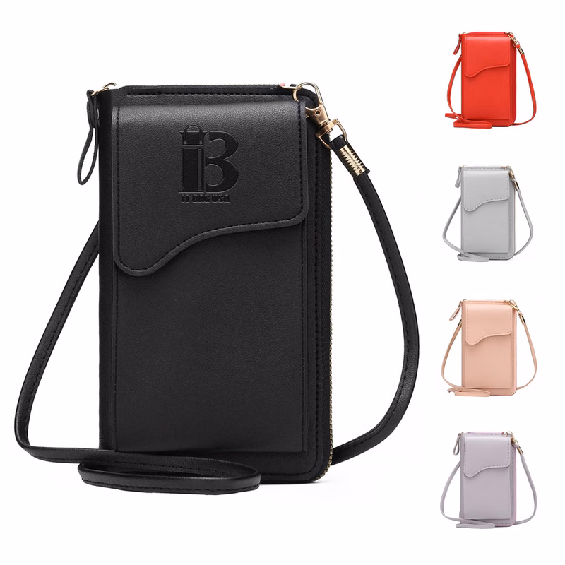 PU Mini buckle mobile phone women's crossbody bag