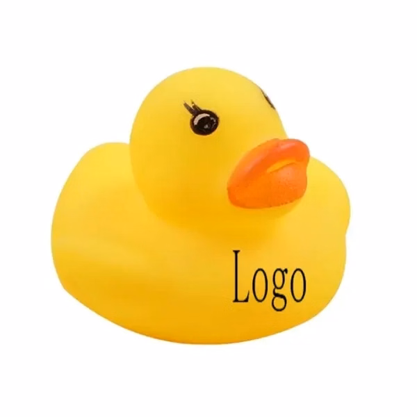 Custom 1.6 Inch Soft PVC Rubber Duck with Whistle Sound — Infant Bath Time Toy