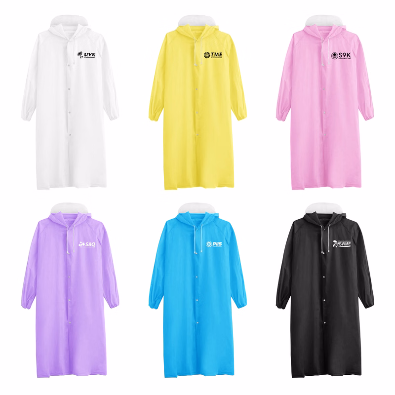 PEVA Reusable Transparent Adult Raincoat