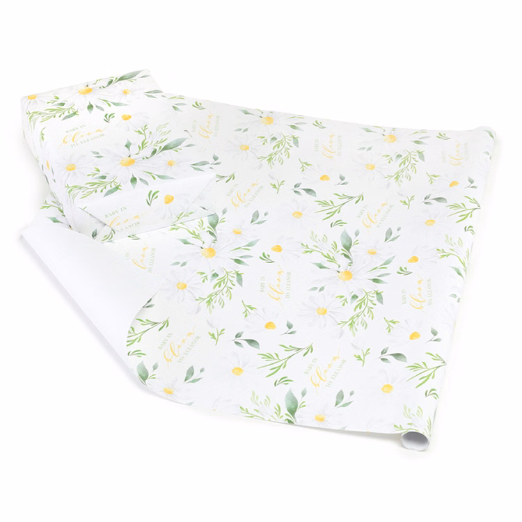 Delectable Daises Personalized Wrapping Paper Roll