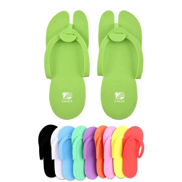 Custom Disposable Folding EVA Slippers — Hygienic Spa Pedicure Guest Wear 1