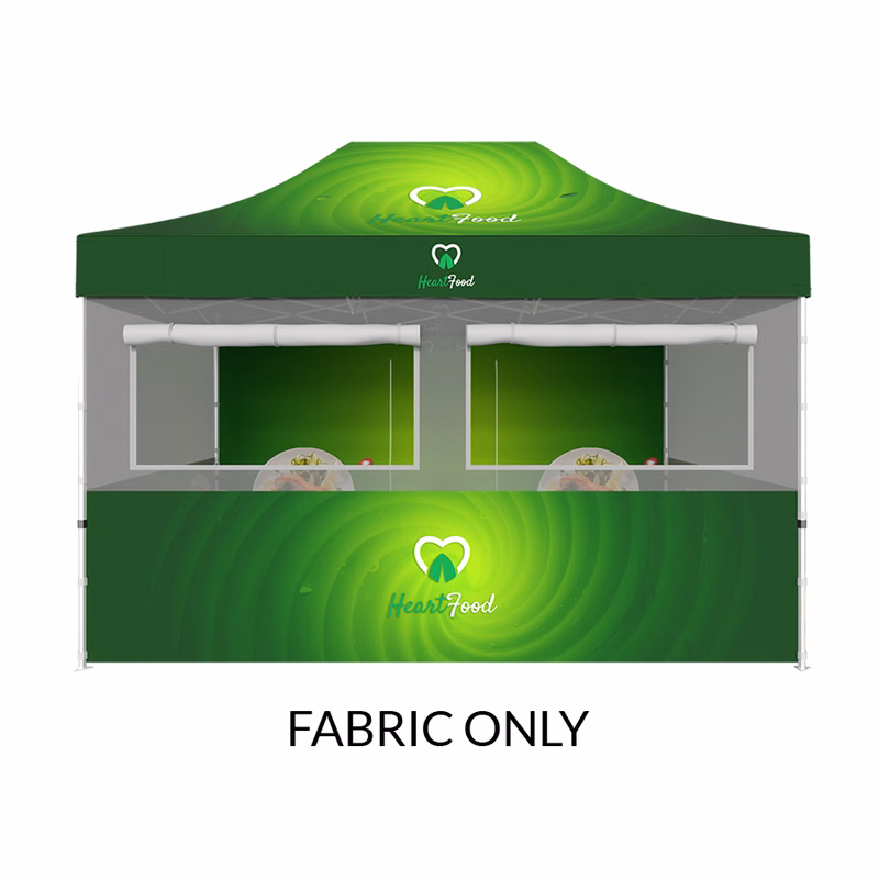 10'x15' Food Vendor Tent Kit - Fabric Only 1 Side Imprint