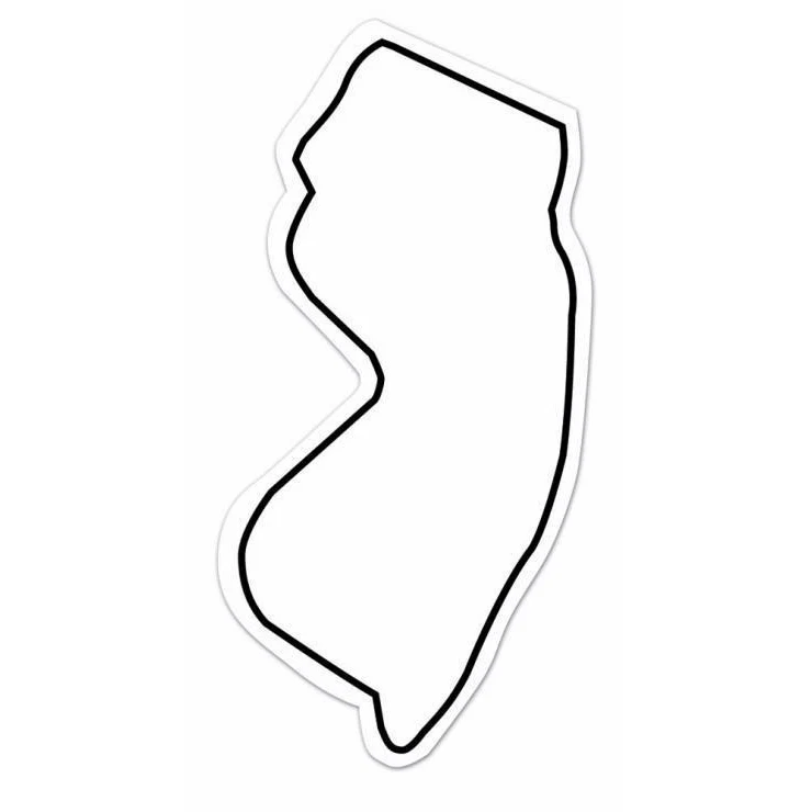 New Jersey State Shape Magnet - Full Color 1