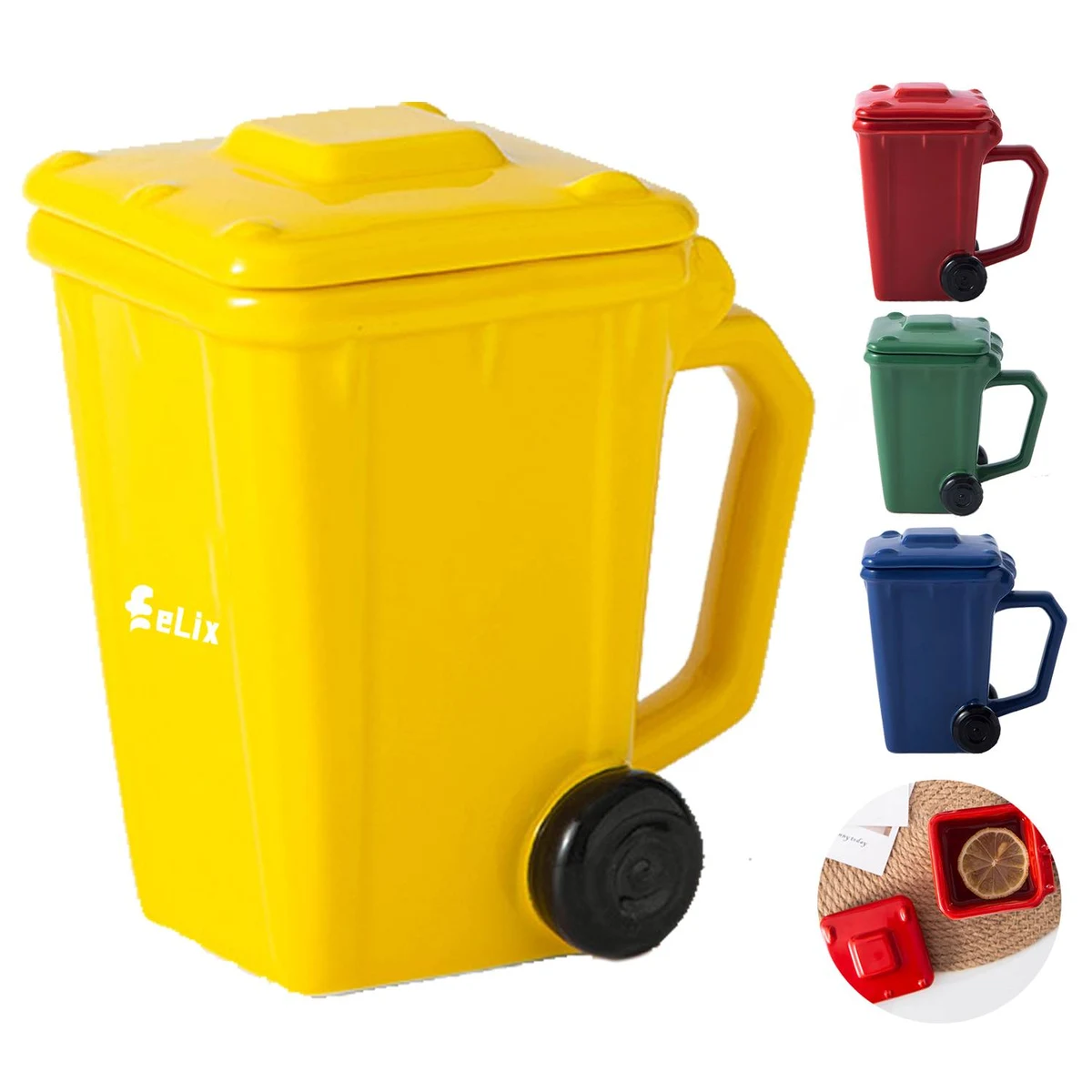 Creative Trash Can Ceramic Cup 1