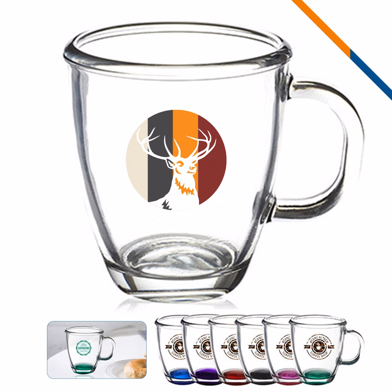 Roward Glass Coffee Mugs - 11.75 OZ.