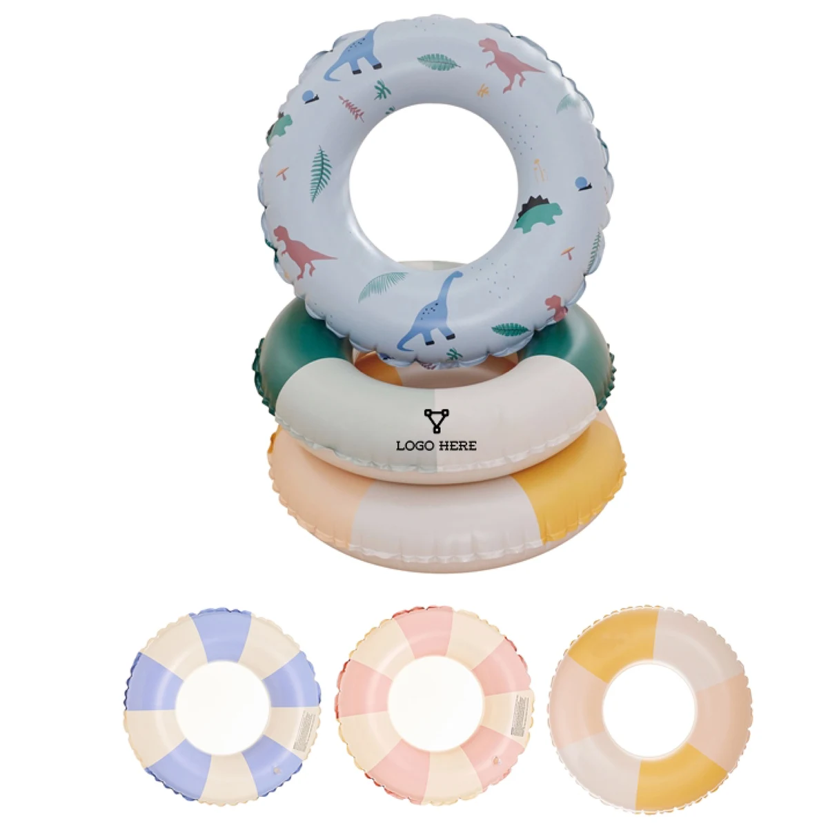 MOQ 50 Colorful 23 Inch PVC Swimming Ring For Kids 1