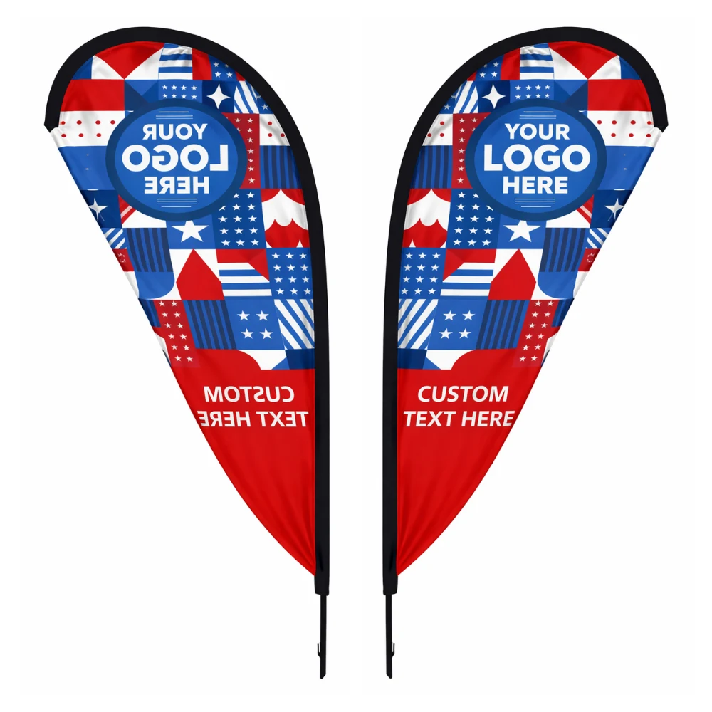 11' Double Sided Tear Drop Flag 1