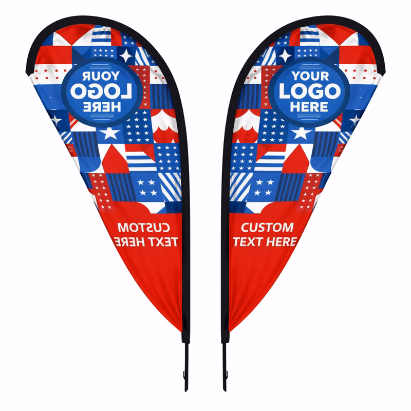 11' Double Sided Tear Drop Flag
