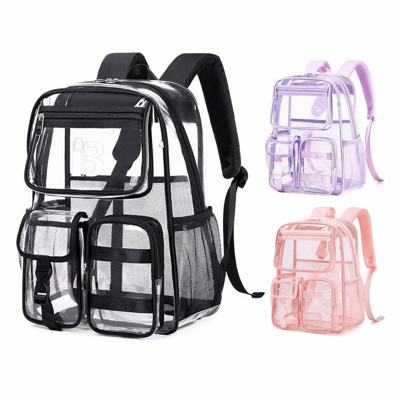 Large Capacity Heavy Duty PVC Clear Backpack
