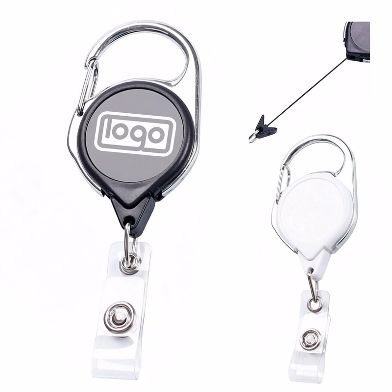 Retractable Badge Reel with Carabiner Clip