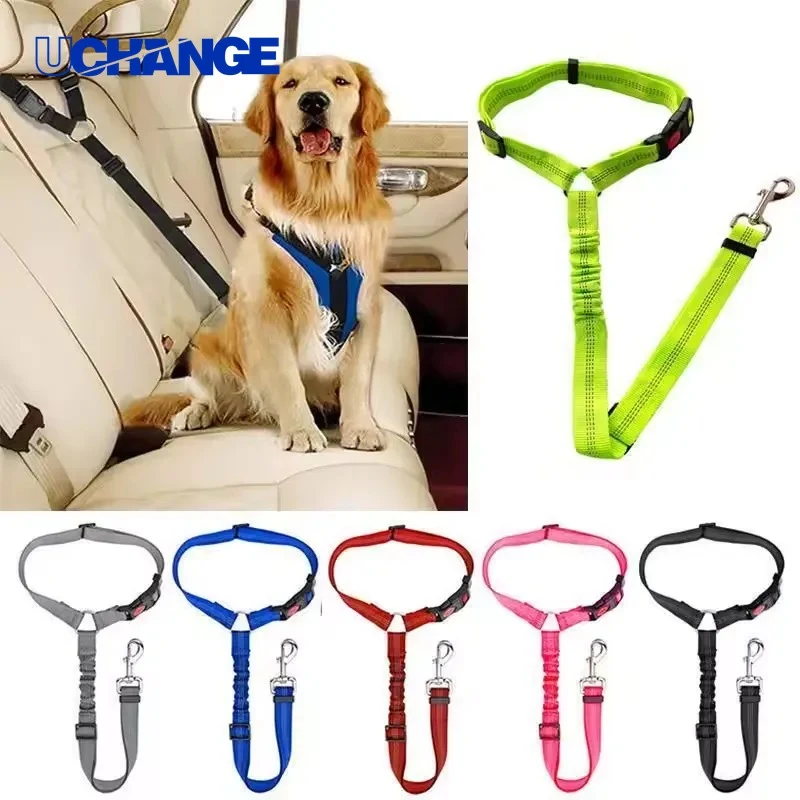 Dog Seat Belt Adjustable Safety Restraint for Car Travel 1