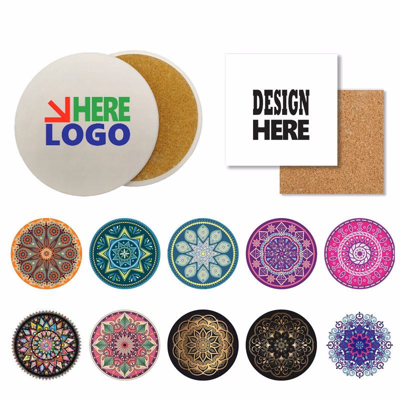 MOQ 10 pcs Absorbent Coaster