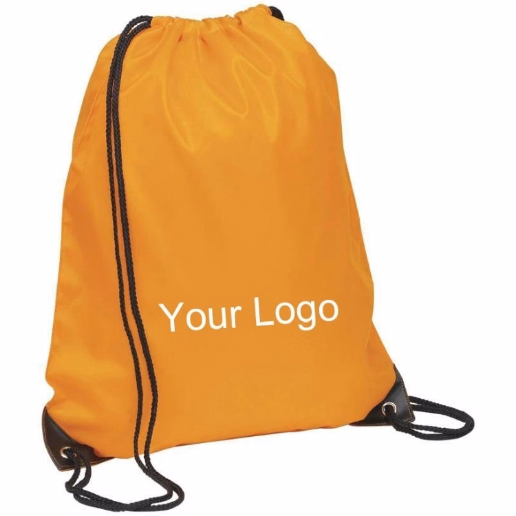210D Thick Polyester Promotion Drawstring Shopping Bag Casual Backpack