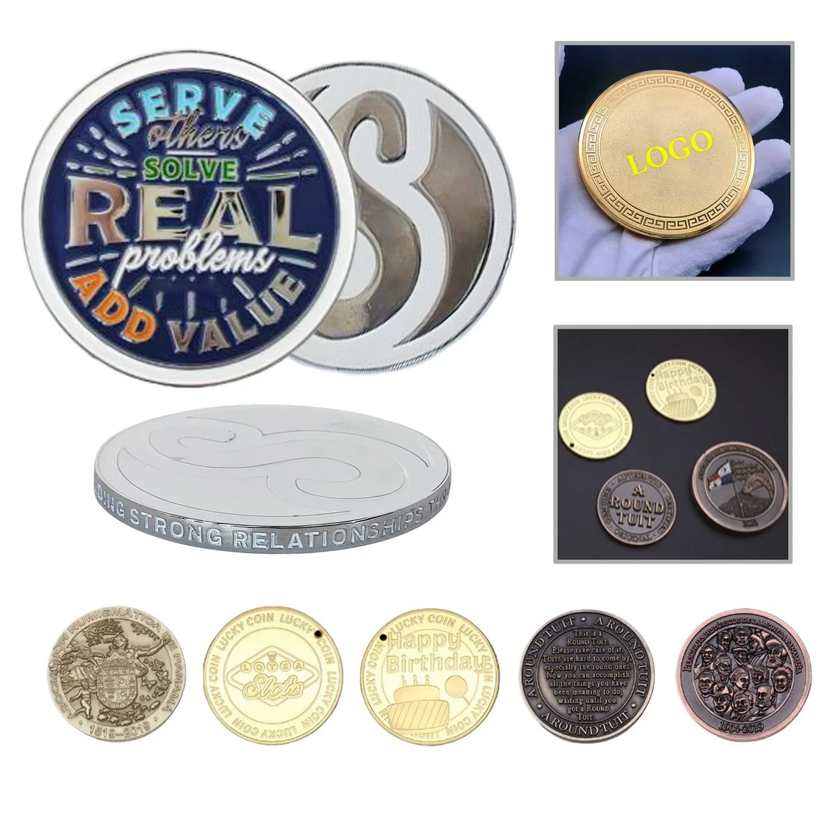 MOQ20 Zinc Alloy Challenge Coin Commemorative Token 1
