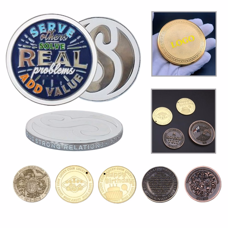 MOQ20 Zinc Alloy Challenge Coin Commemorative Token