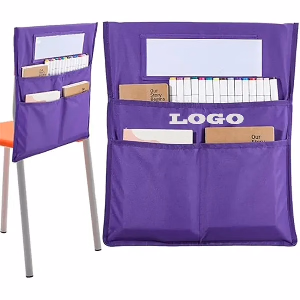 Chairback Storage With Name Tag Multiple Pockets For Class