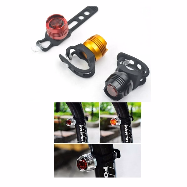 Custom Aluminum Bike Tail Light with 3 Modes — Waterproof LED Cycling Safety Light