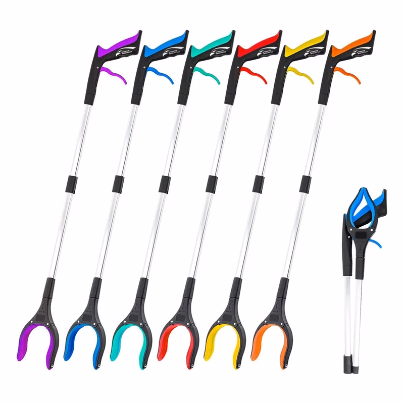 Foldable Grabber Pickup Tool with 360 Rotating Jaw & Magnet