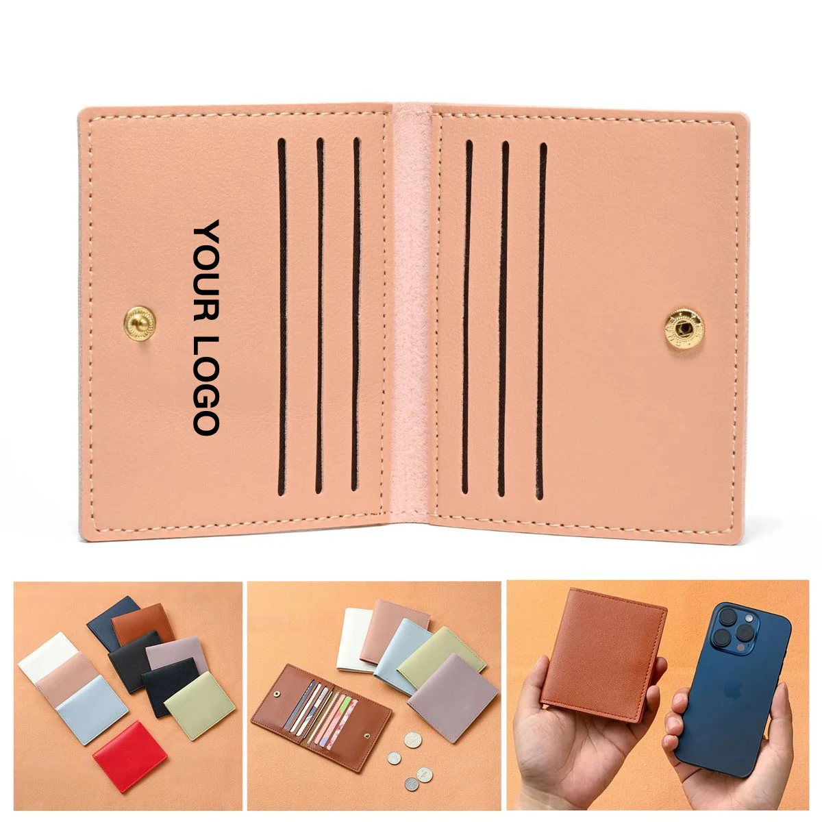 Slim PU Leather Wallet for Credit and ID Cards 1