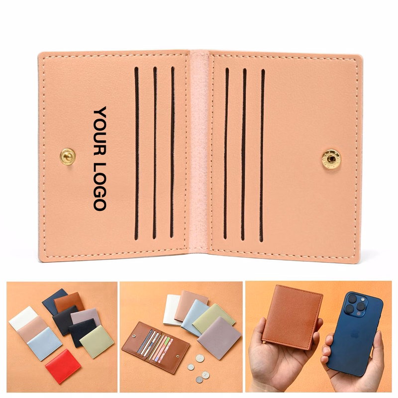 Slim PU Leather Wallet for Credit and ID Cards