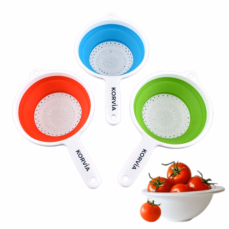 Collapsible Silicone Colander with Handle