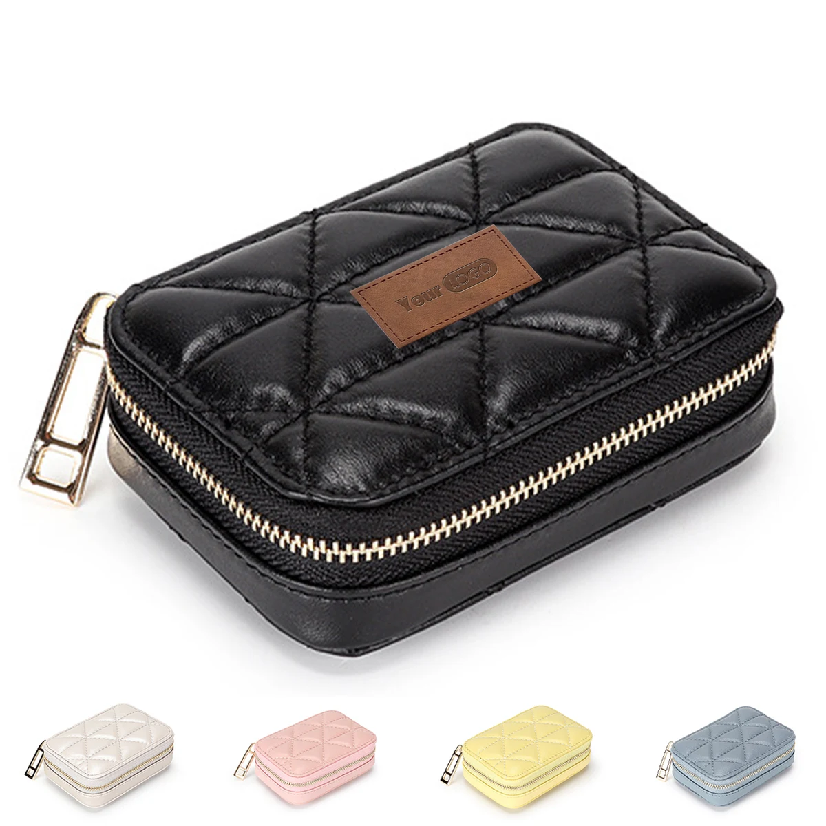 Genuine Leather Carry mirror to store your makeup bag 1