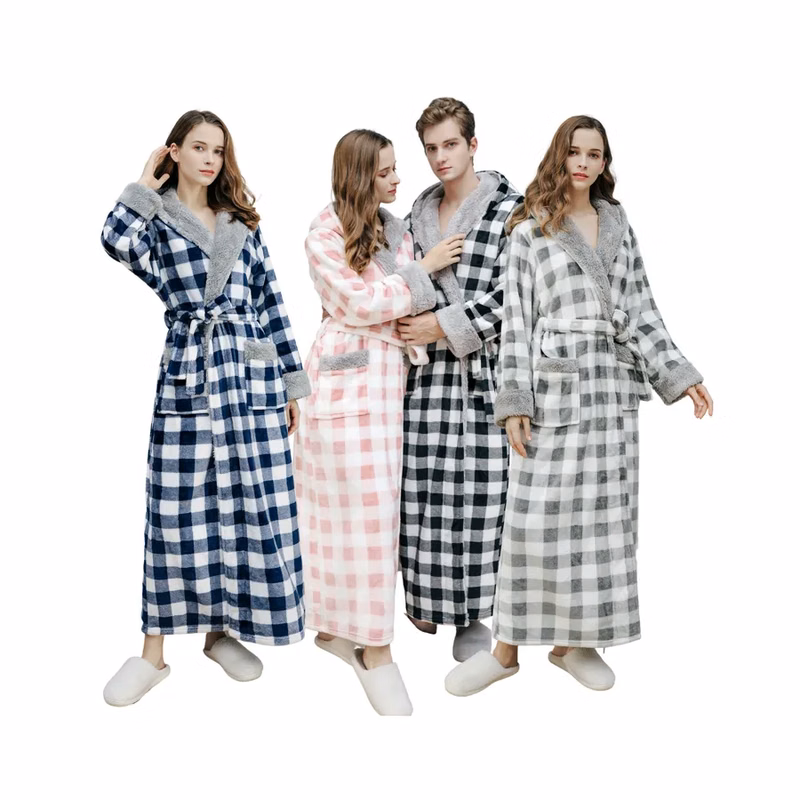 Custom Plaid Bathrobes Tartan Robes Unisex