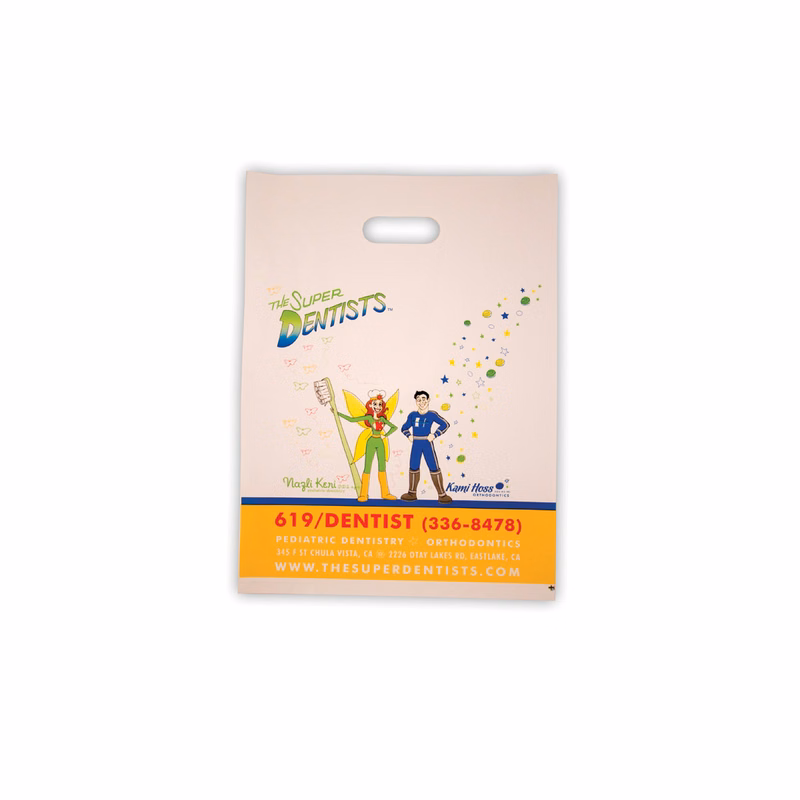 Merchandise Bags 12"x 15"x 3" with die cut slot