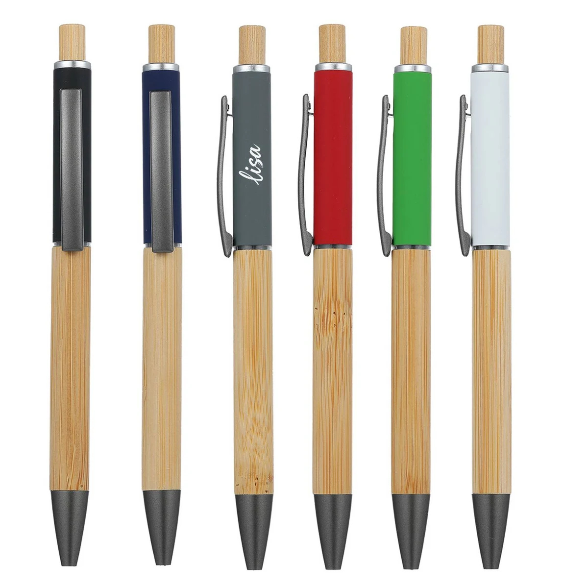 Eco-friendly Bamboo Ballpoint Pen, custom pen with logo imprint 1