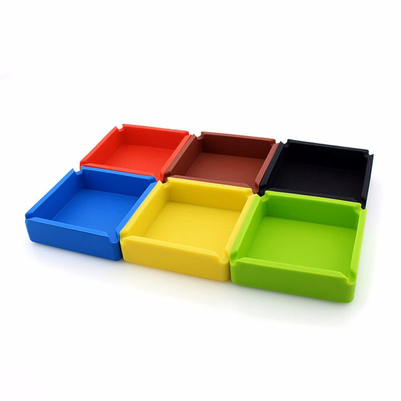 Square Thickening Silicone Ashtray
