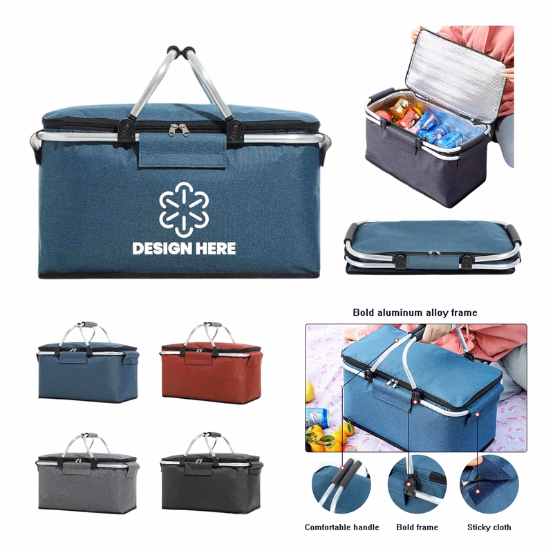 Foldable Oxford Insulated Picnic Basket