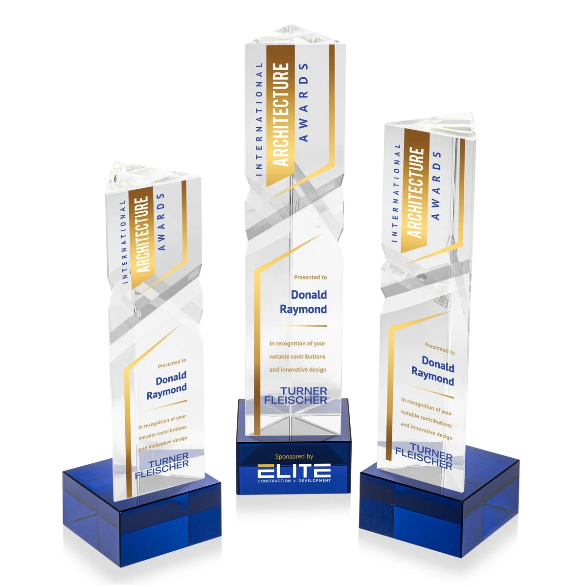 Oakham VividPrint™ Award on Hancock Base - Blue 1
