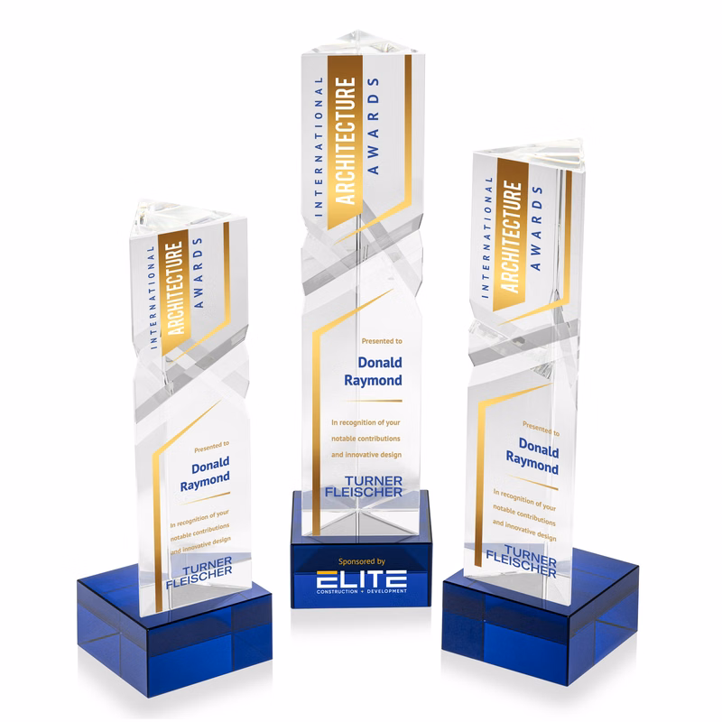 Oakham VividPrint™ Award on Hancock Base - Blue