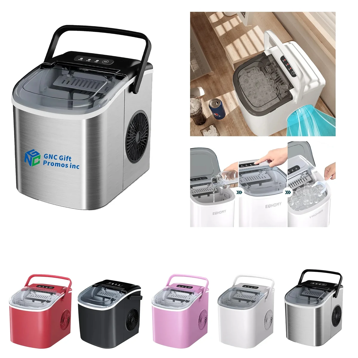 Countertop Ice Maker Machine with Handle 1