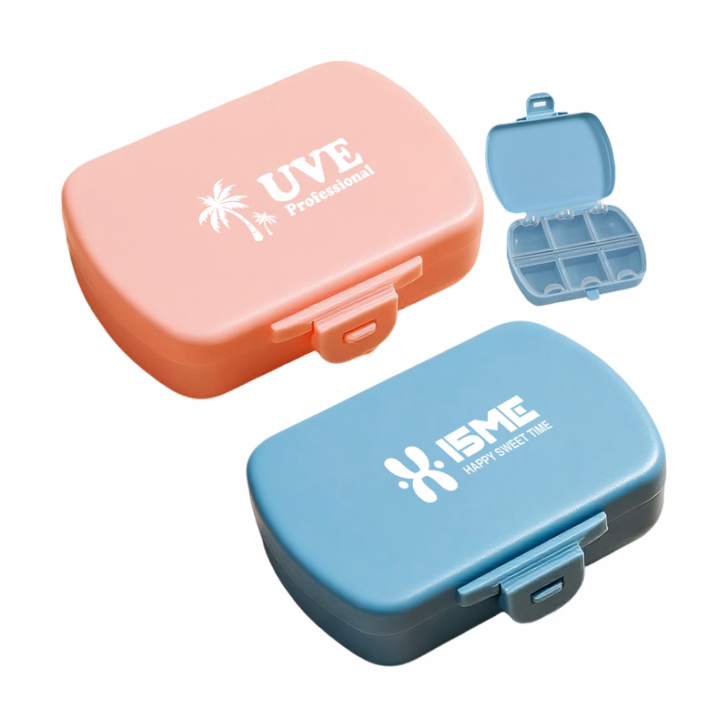 Six Compartments Portable Pill Box