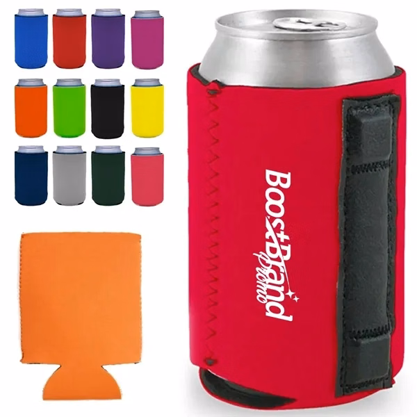 Custom Neoprene Foldable Can Cooler with Magnetic Base — Portable Beverage Insulator