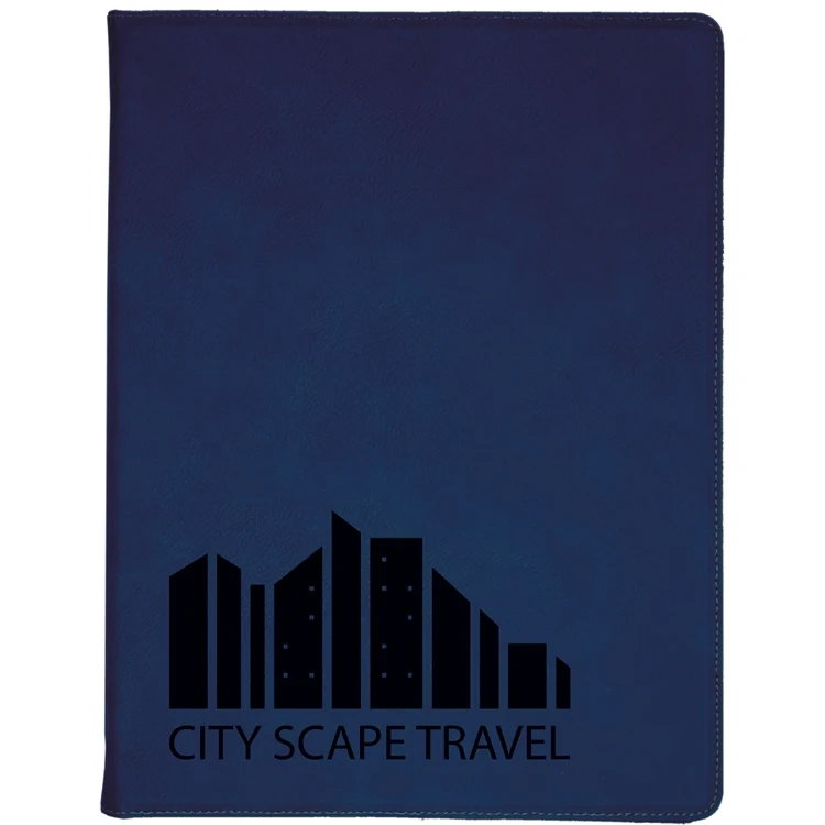 Blue Faux Leather Portfolio 1