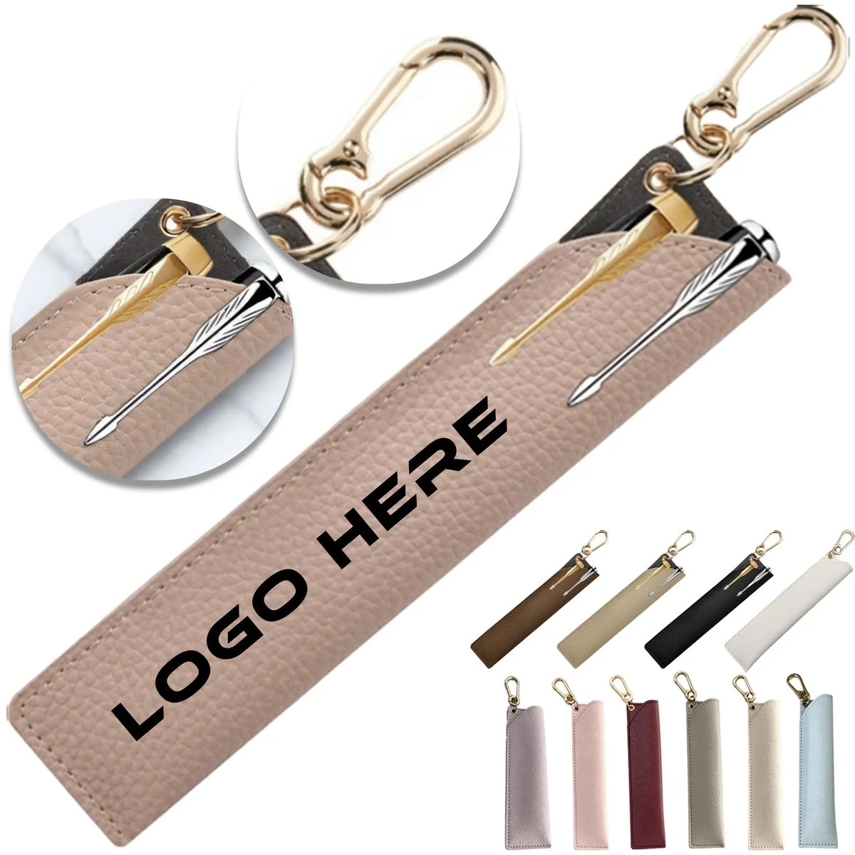 Carabiner Clip Attached Pen Sleeve 1